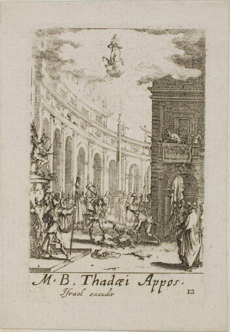 Martyrdom of Saint Thaddeus, plate twelve from The Martyrdoms of the Apostles