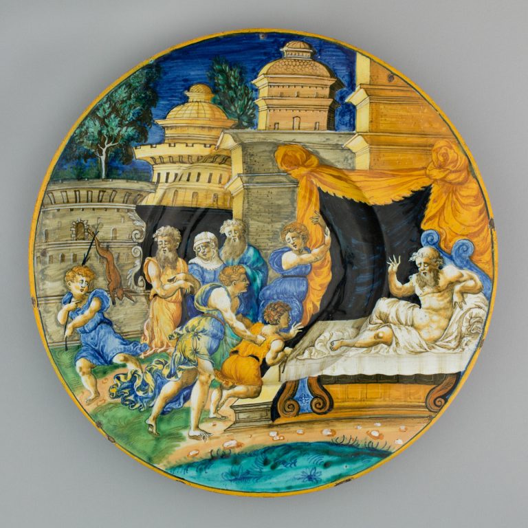 Plate with Isaac Blessing Jacob