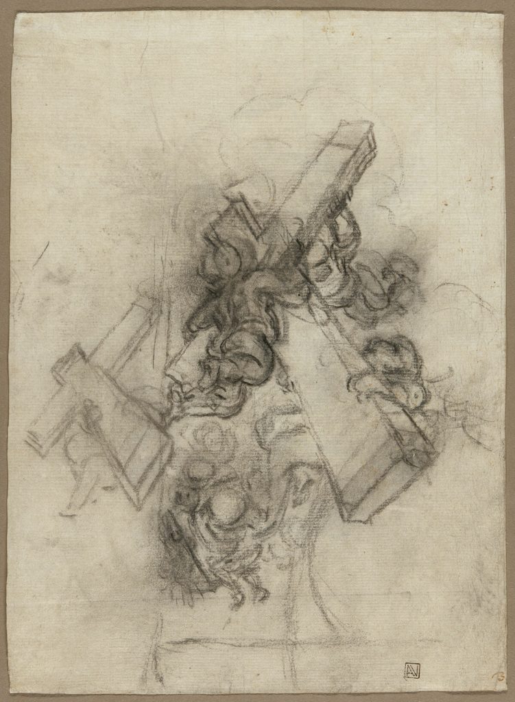 Putti Carrying the Cross (recto)