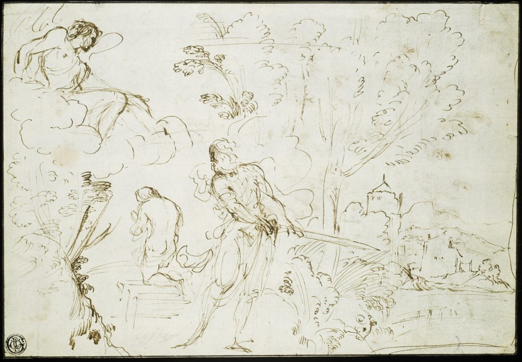 Sacrifice of Isaac (recto); Jacob's Dream (verso)