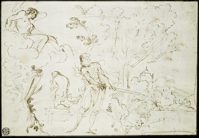 Sacrifice of Isaac (recto); Jacob's Dream (verso)