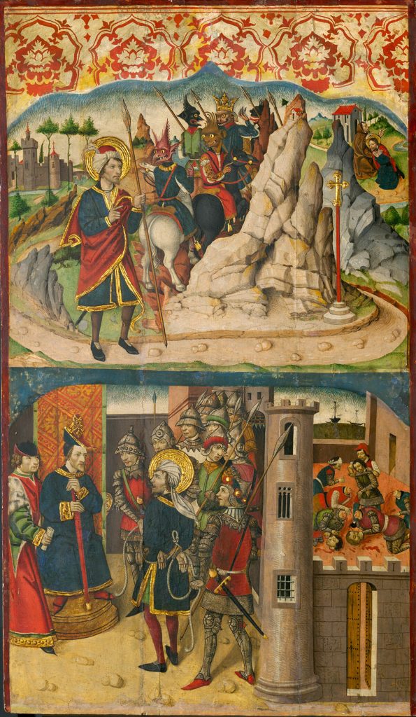 Saint Christopher Meets Satan; Saint Christopher before the King of Lycia