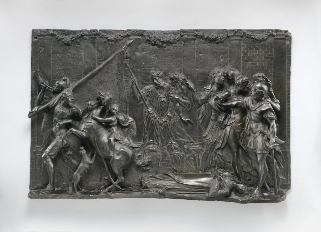 Saint Daniel of Padua dragged by a horse before