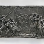 Saint Daniel of Padua dragged by a horse before