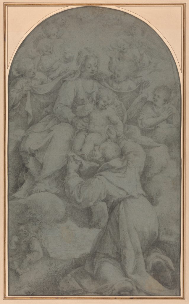 Saint Francis of Assisi Adoring the Virgin and Child
