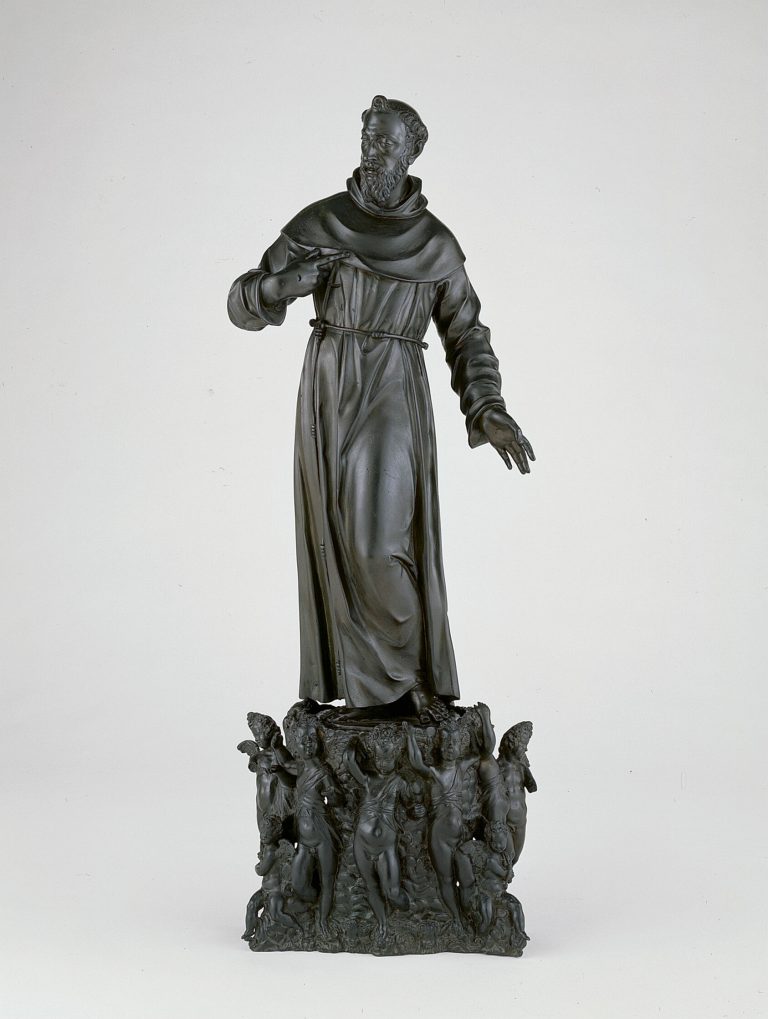 Saint Francis of Assisi; Base with Putti