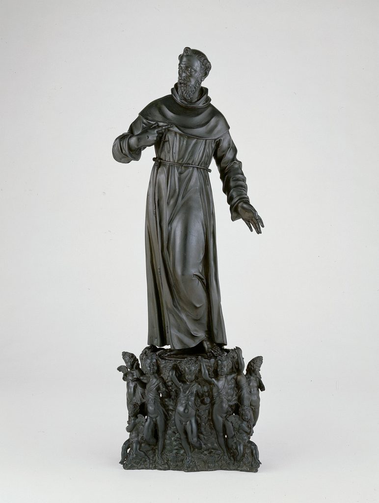 Saint Francis of Assisi; Base with Putti