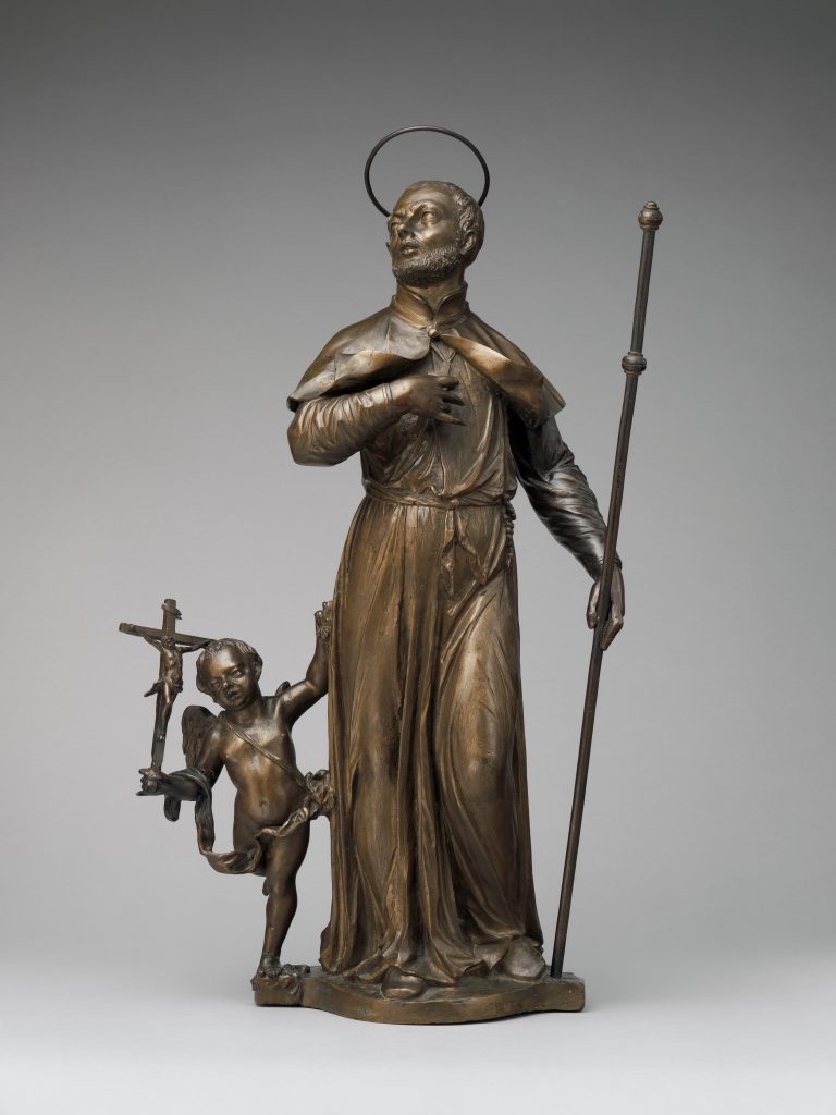 Saint Francis Xavier with an angel holding a