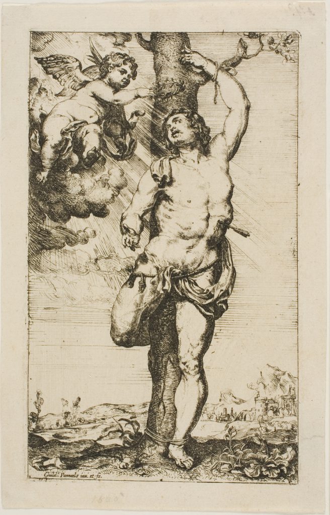 Saint Sebastian Crowned by an Angel