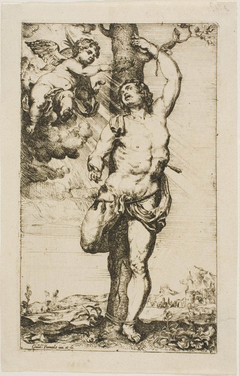 Saint Sebastian Crowned by an Angel