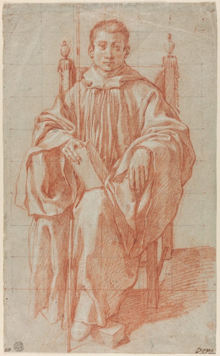 Seated Youth Wearing a Monk's Habit: Study for Saint Benedict