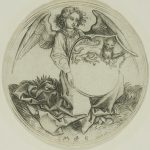 Shield with a Lion, Held by an Angel