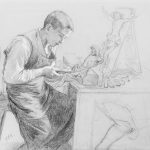 Study of a Boy Carving a Crucifix
