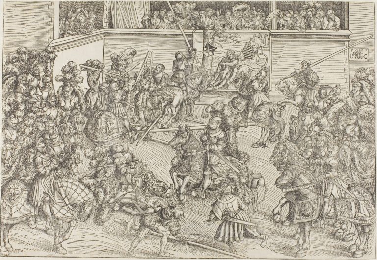 The Second Tournament with a Tapestry Showing Samson and the Lion