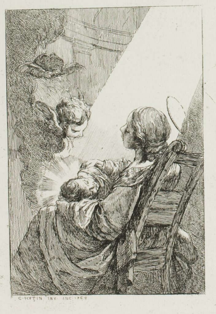 The Virgin Mary Cradling the Baby Jesus
