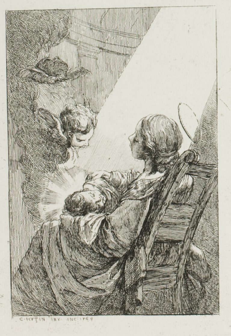 The Virgin Mary Cradling the Baby Jesus