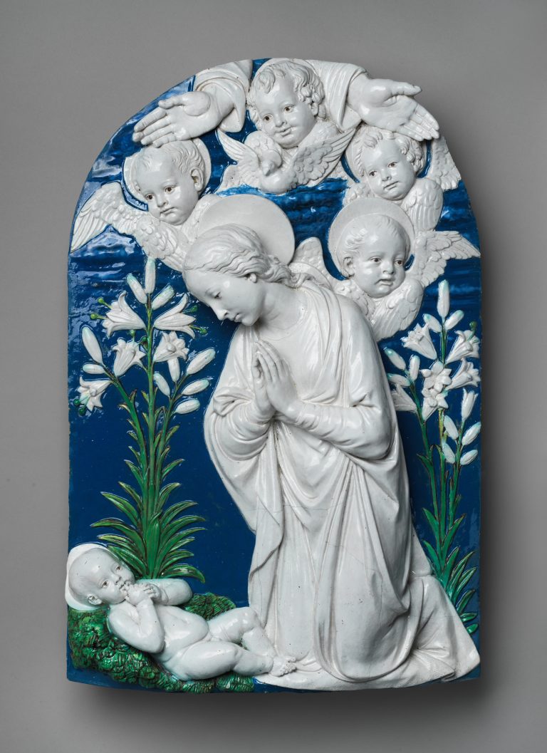 Virgin Adoring the Christ Child — Robbia