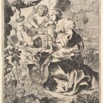 Virgin and child with angels