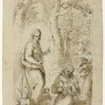 Vision of St. Francis of Assisi (recto); Saint Jerome, Vision of Saint Francis, and Two Small Sketches of St. Francis Holding the Christ Child (verso)